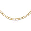 14k Polished Textured Oval Link Necklace