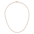 14K Rose Gold Polished Fancy Link Necklace