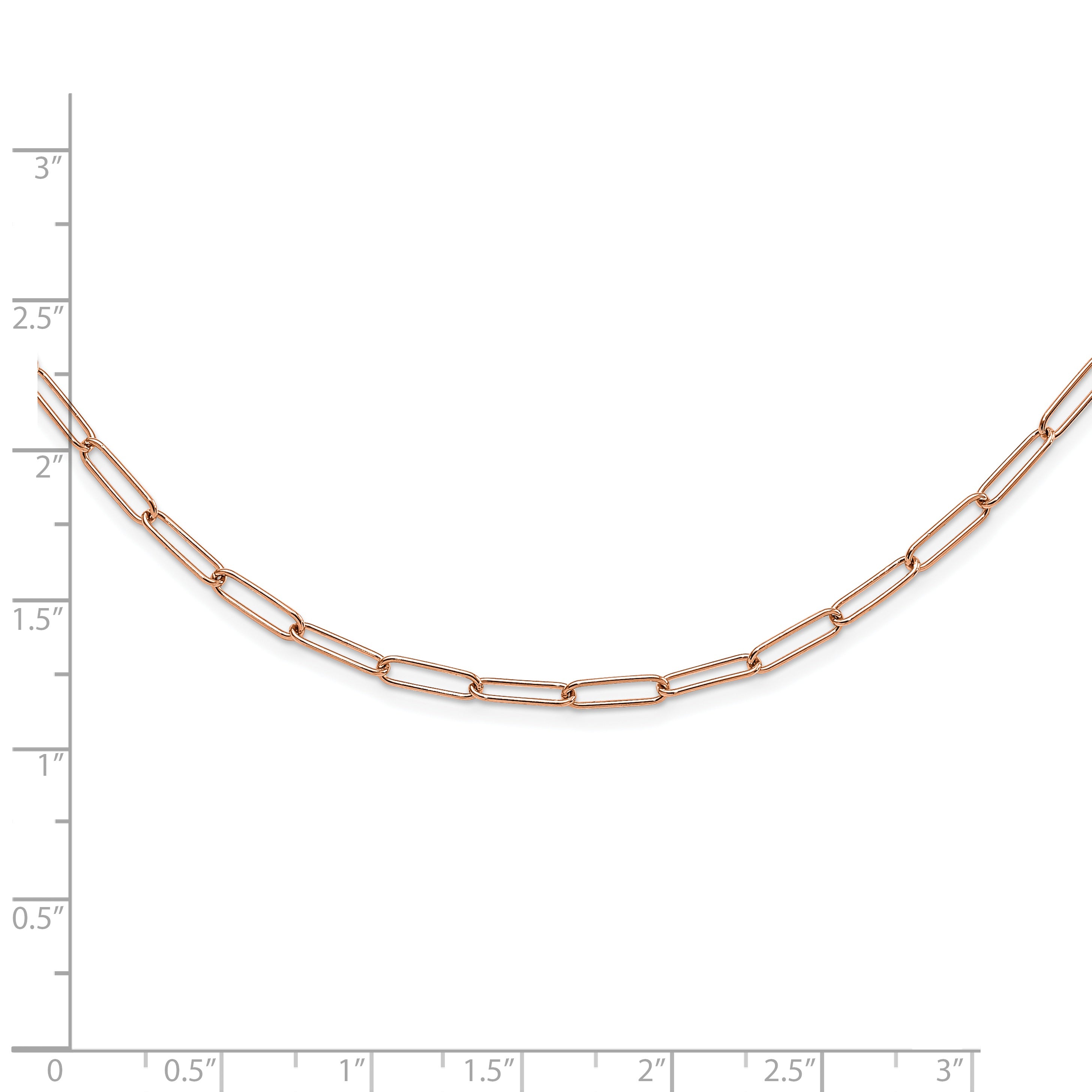 14K Rose Gold Polished Fancy Link Necklace
