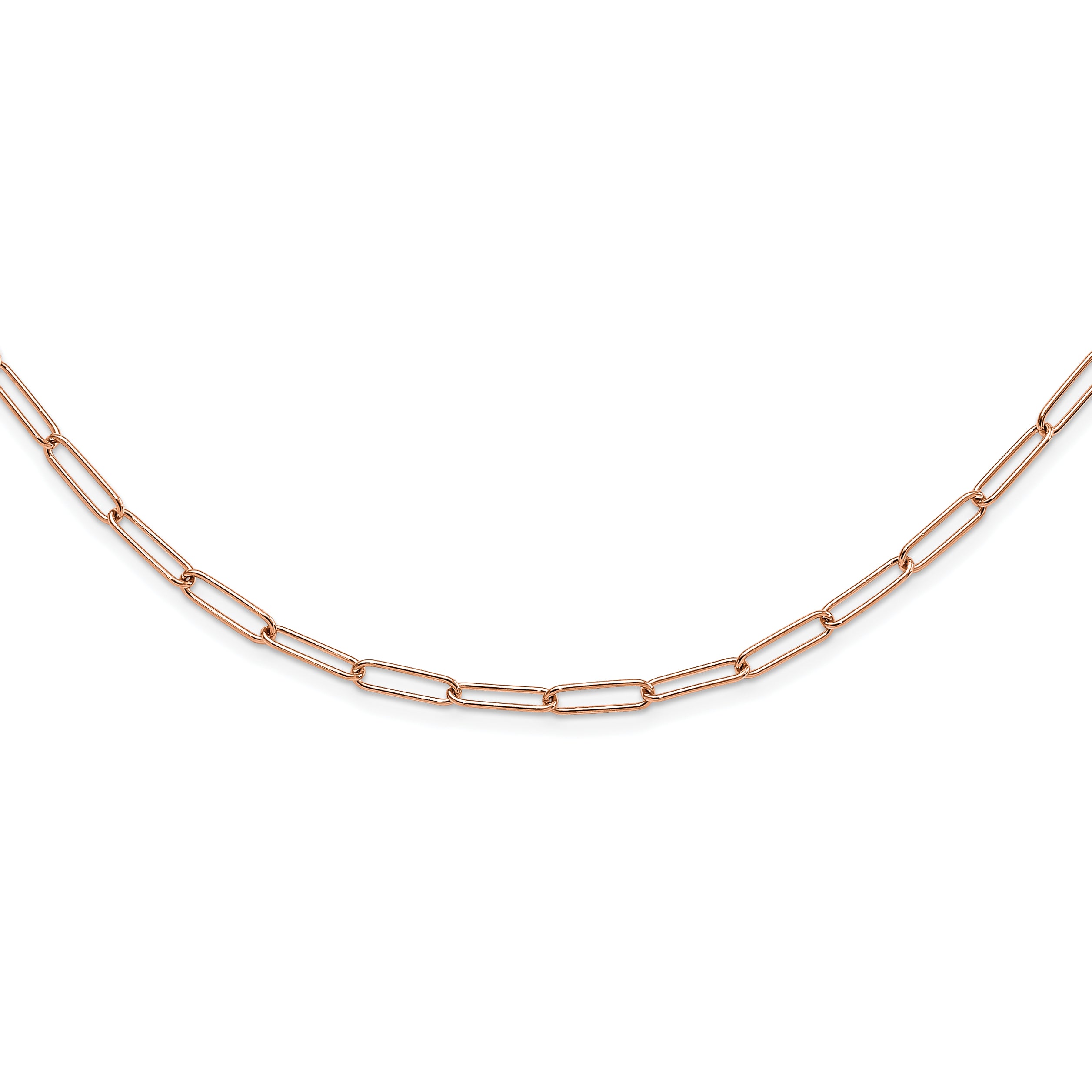 14K Rose Gold Polished Fancy Link Necklace Main image