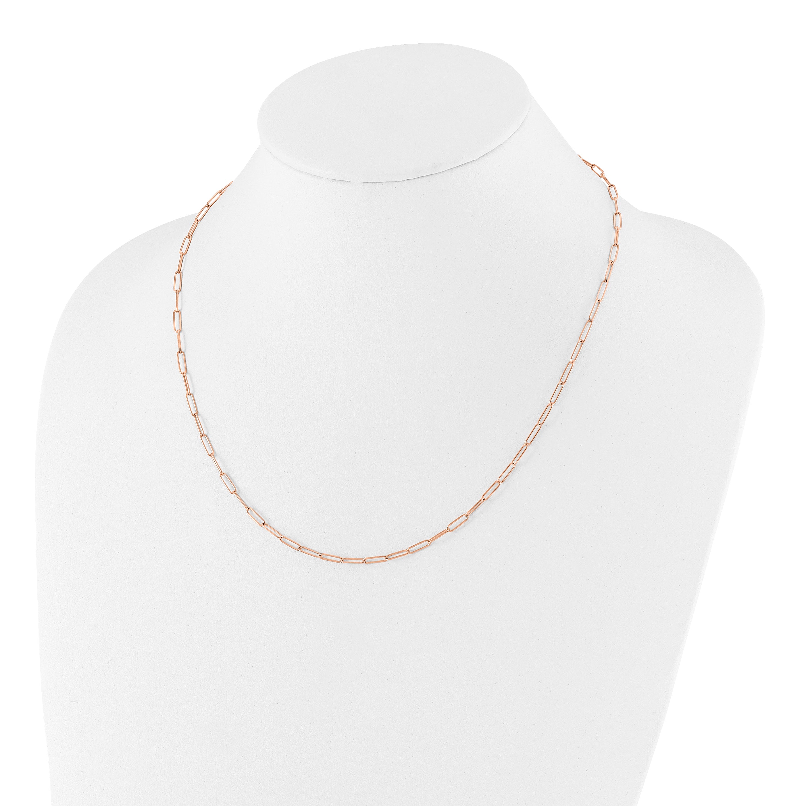 14K Rose Gold Polished Fancy Link Necklace Secondary image