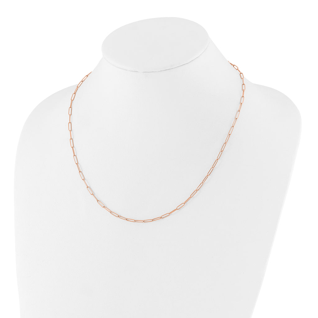 14K Rose Gold Polished Fancy Link Necklace