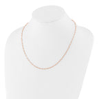 14K Rose Gold Polished Fancy Link Necklace