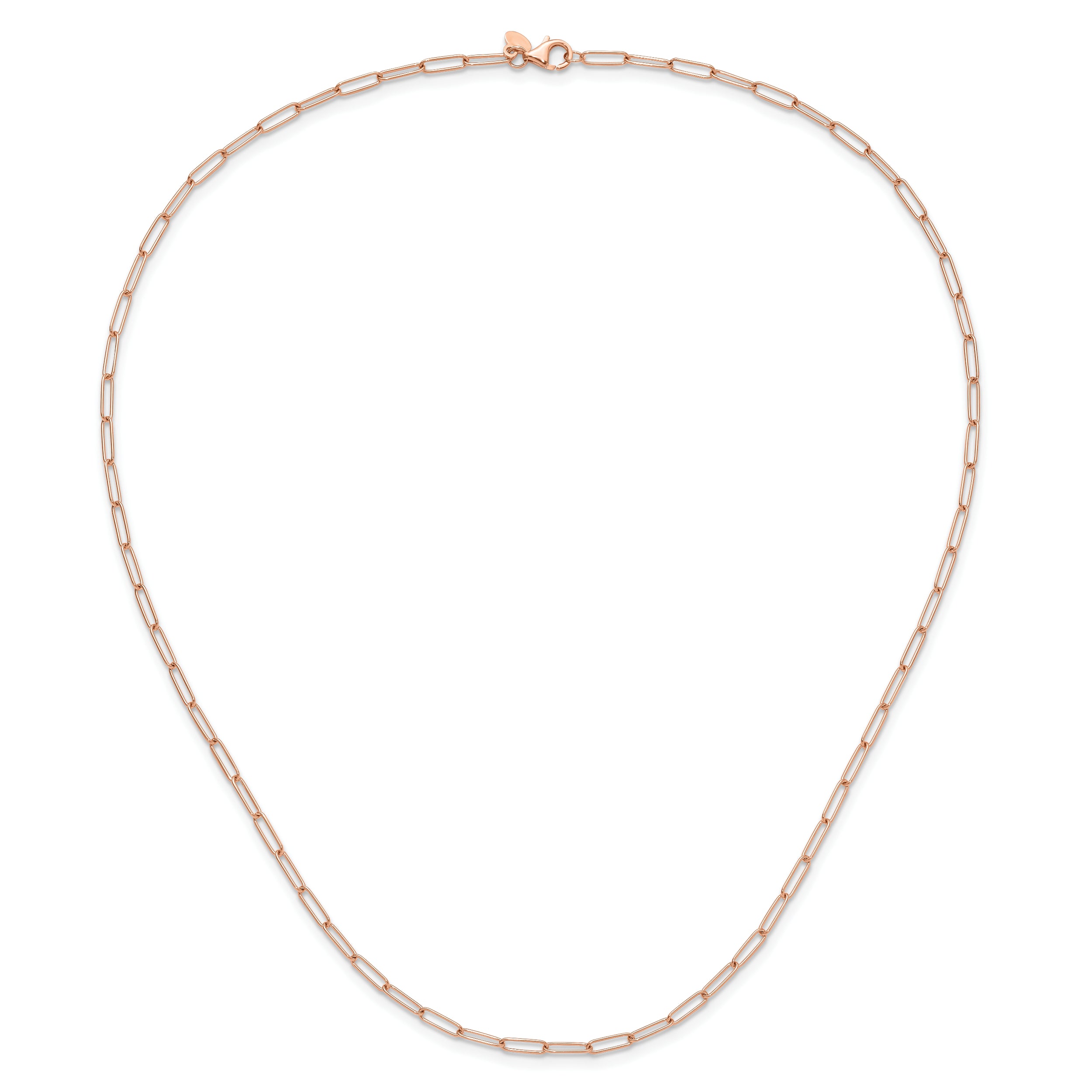 14K Rose Gold Polished Fancy Link Necklace