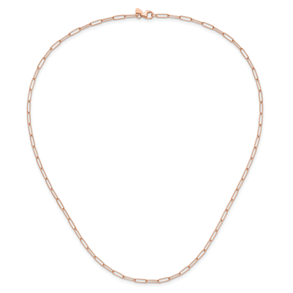 14K Rose Gold Polished Fancy Link Necklace