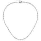 14K White Gold Polished Fancy Link Necklace