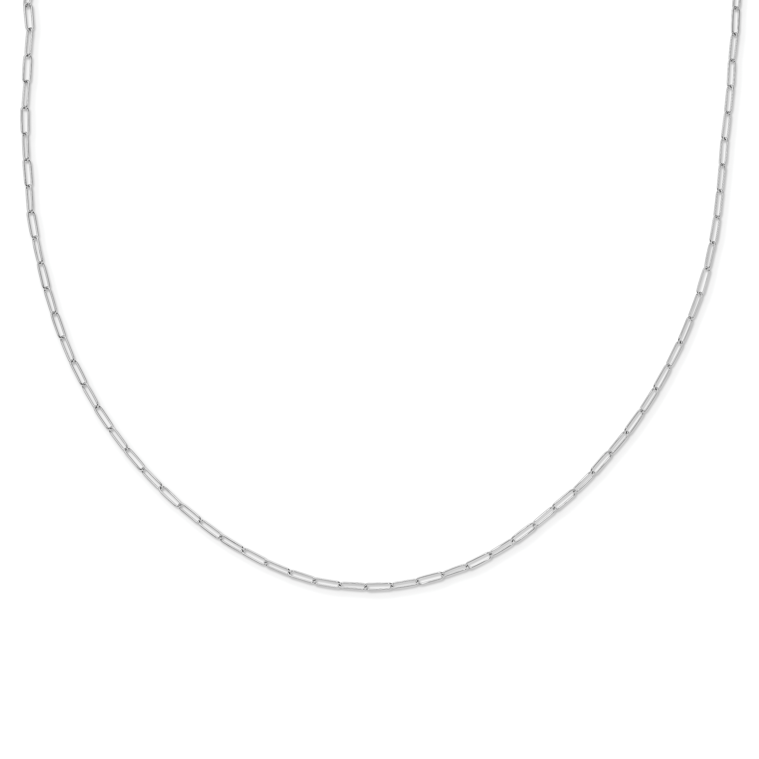 14K White Gold Polished Fancy Link Necklace Secondary image
