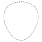 14K White Gold Polished Fancy Link Necklace