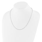 14K White Gold Polished Fancy Link Necklace