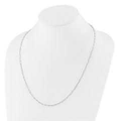 14K White Gold Polished Fancy Link Necklace