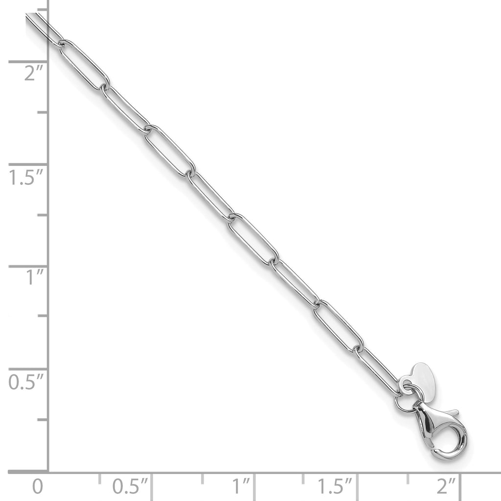 14K White Gold Polished Fancy Link Bracelet