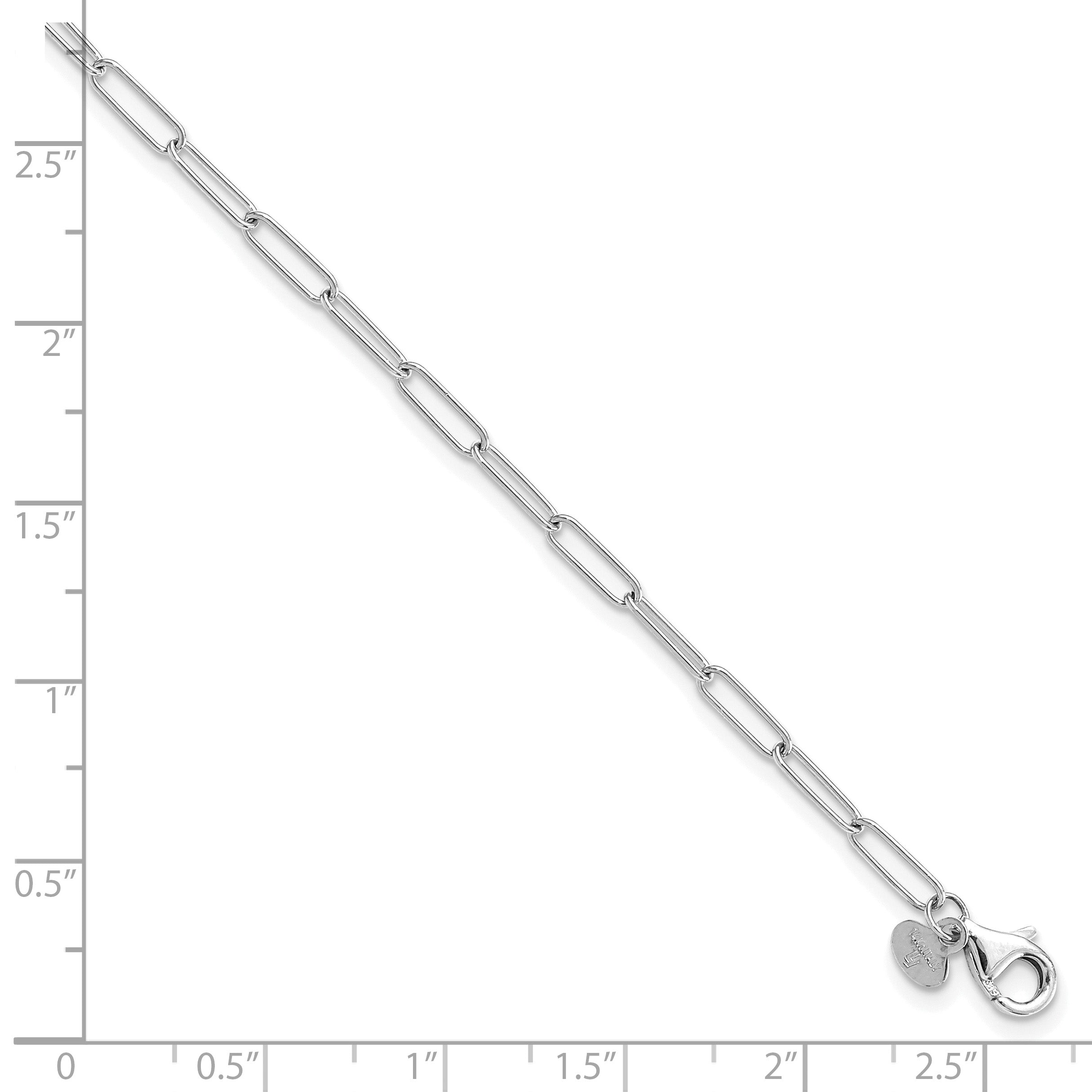 14K White Gold Polished Fancy Link Bracelet