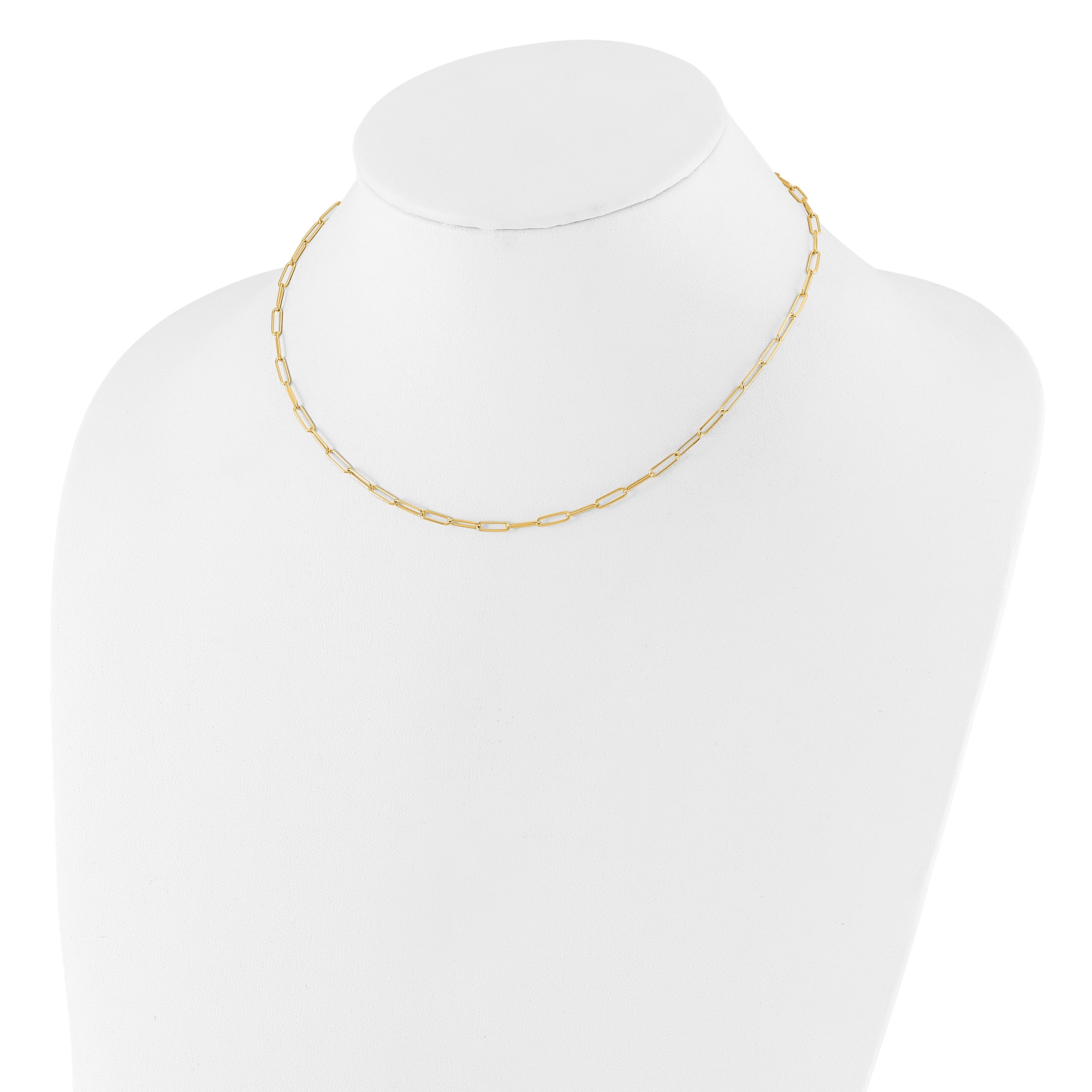 14K Polished Fancy Link Necklace