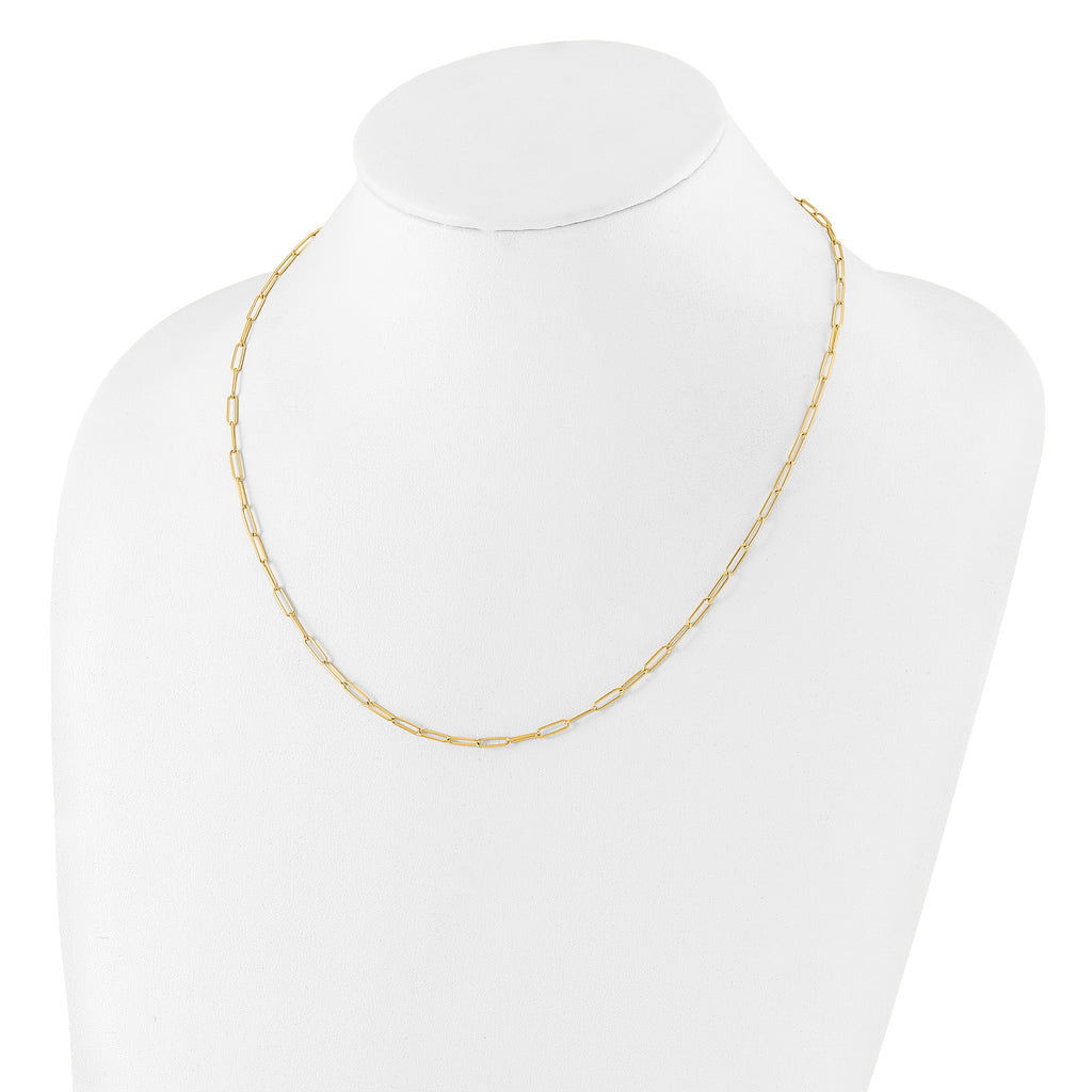 14K Polished Fancy Link Necklace