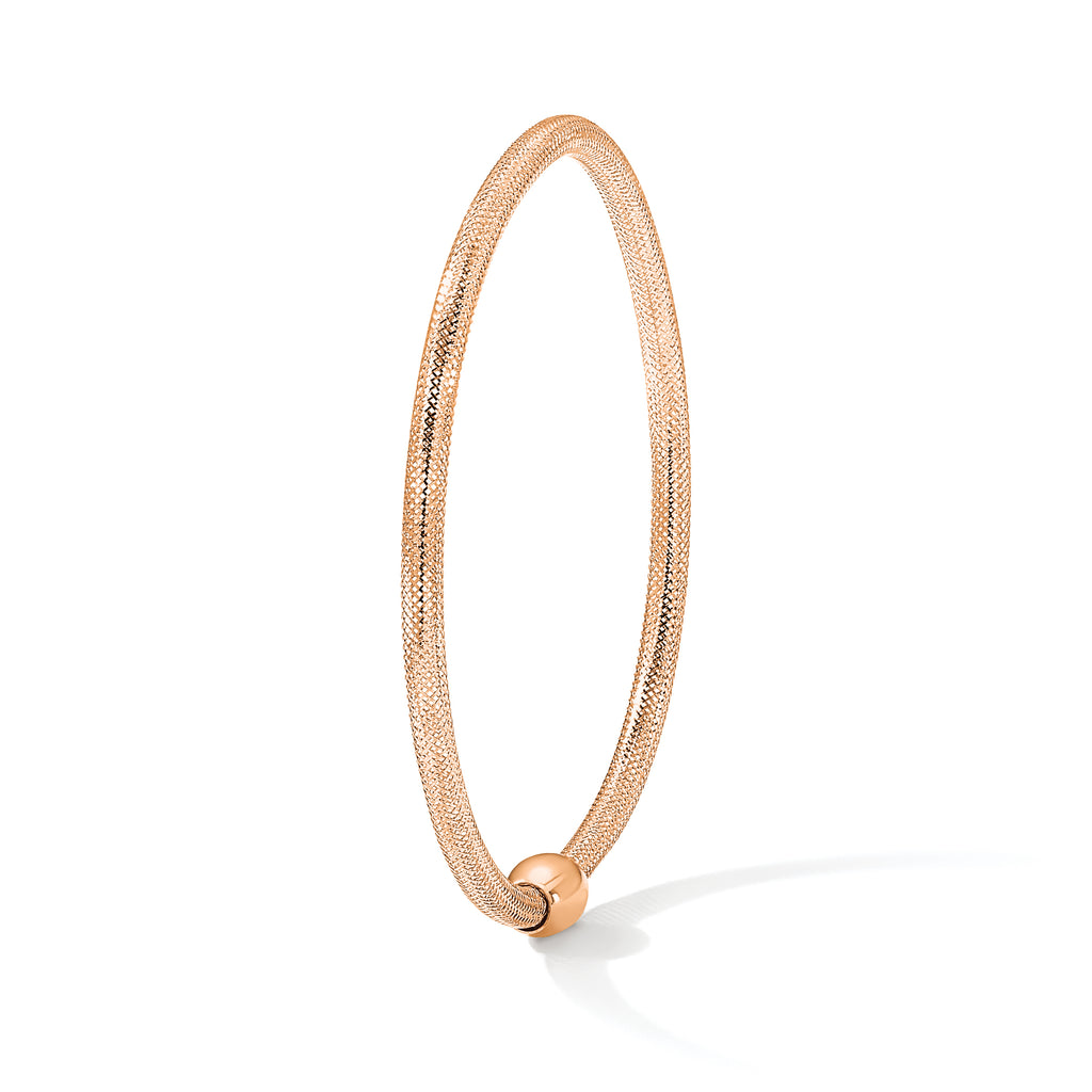 14k with Rose Gold Plating Stretch Bangle
