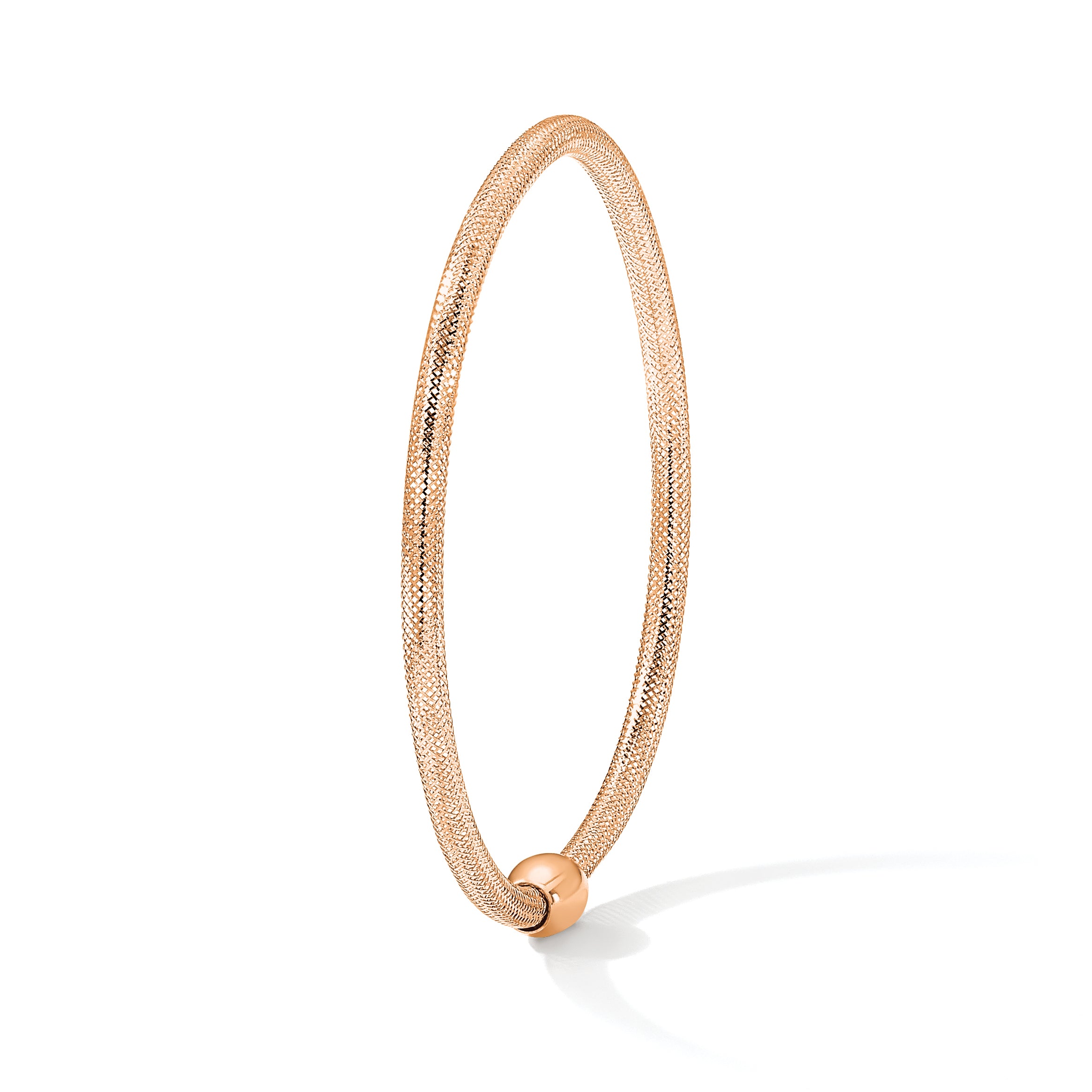 14k with Rose Gold Plating Stretch Bangle