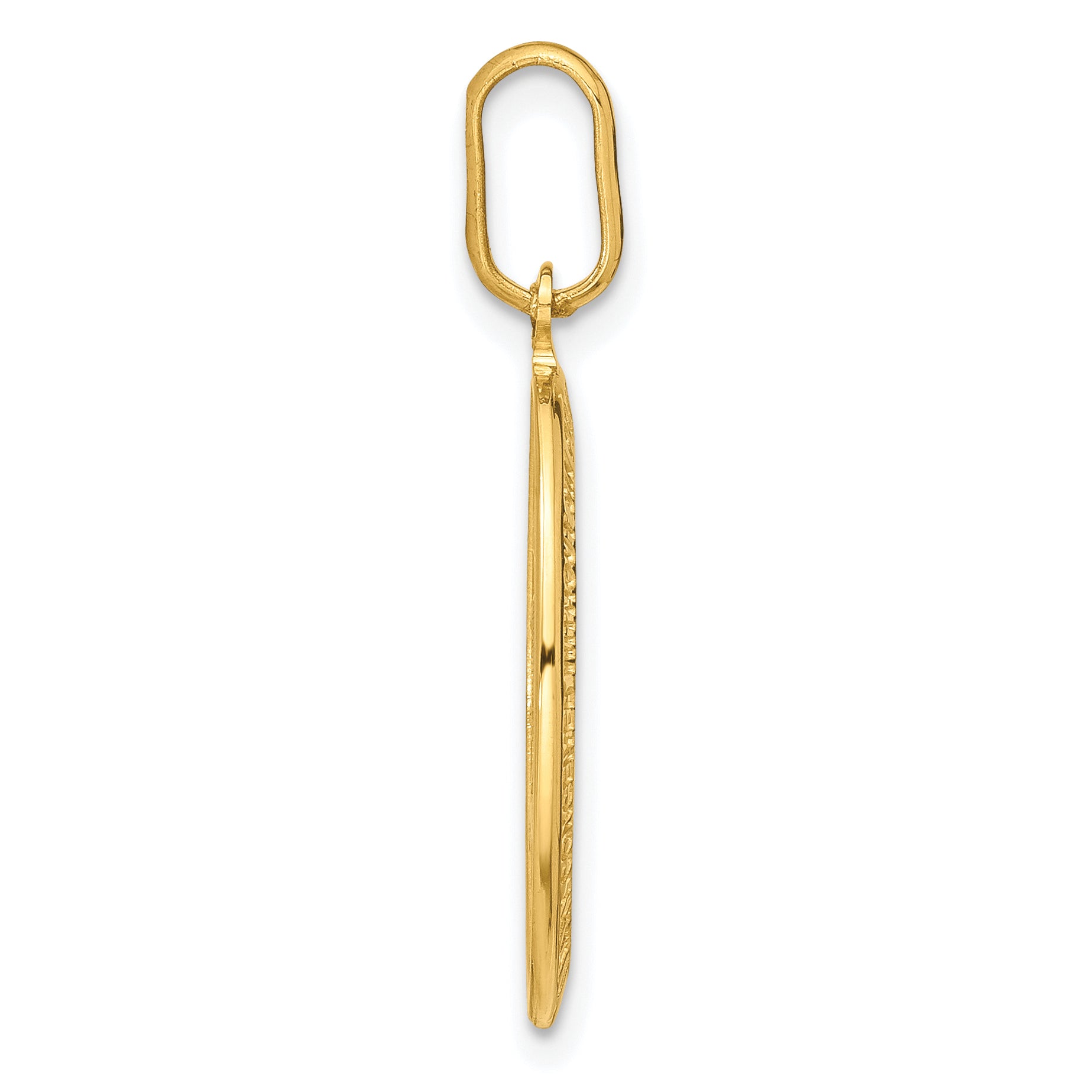 14k Polished and Matte Oval Miraculous Medal Secondary image