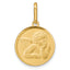 14k Polished and Matte Angel Pendant