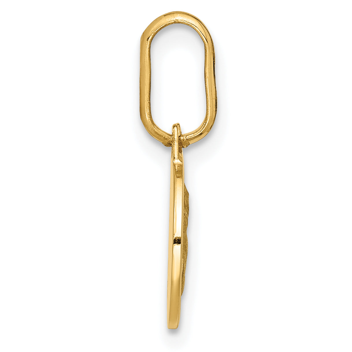 14k Polished and Matte Angel Pendant Secondary image