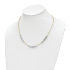 14k Two-tone Polished w/ ext. Necklace