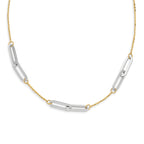14k Two-tone Polished w/ ext. Necklace