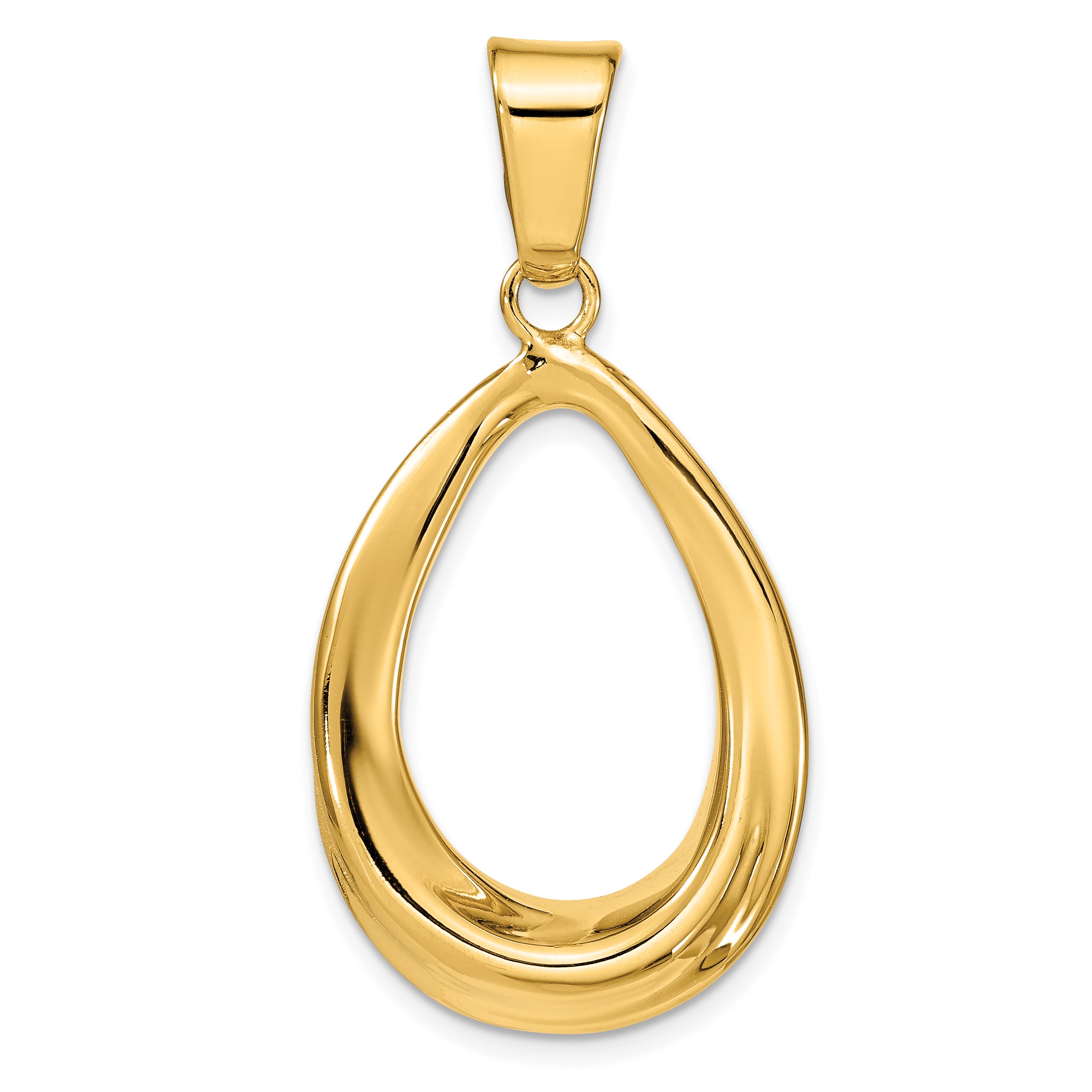 14k Polished Open Teardrop Pendant Main image