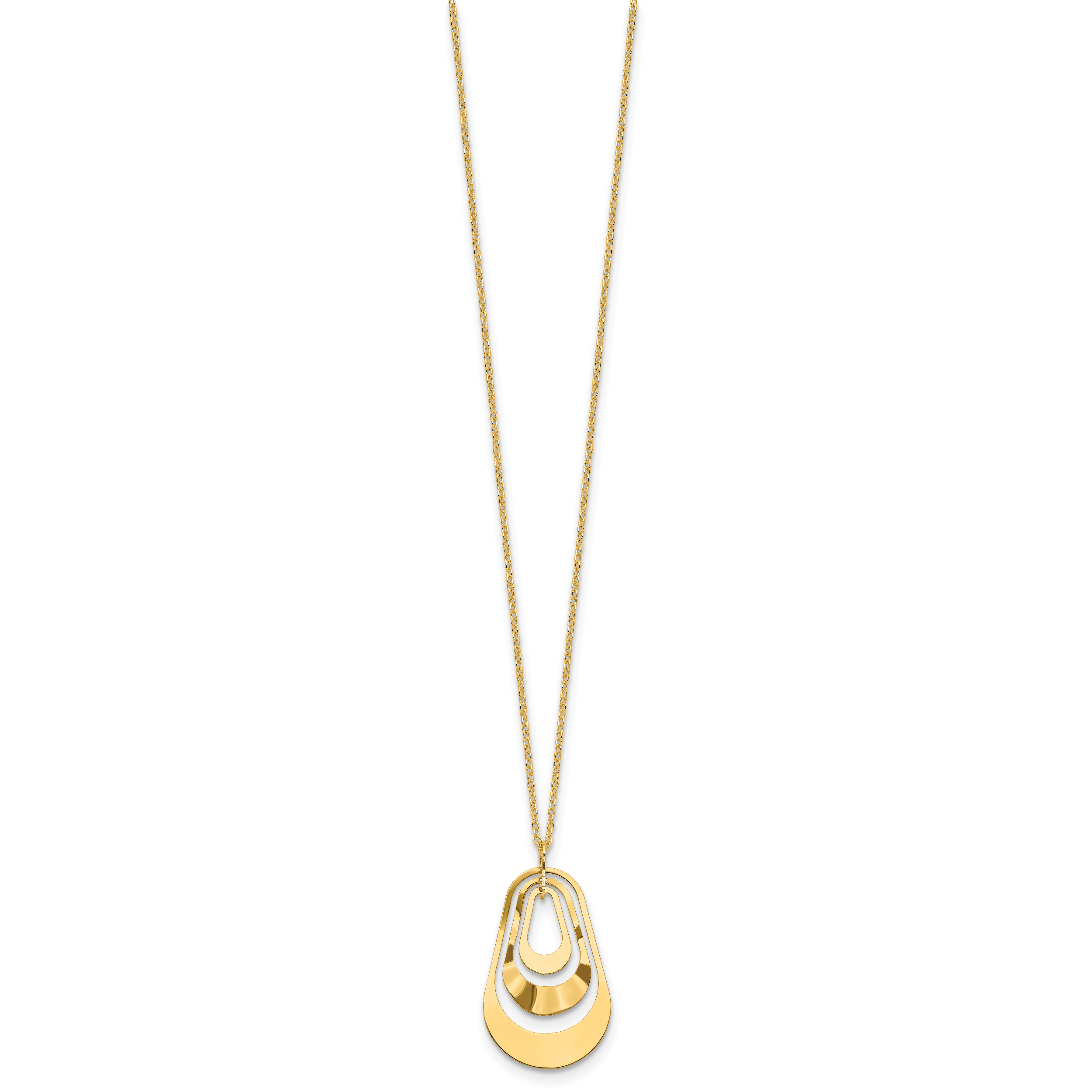14K Polished with 2in. ext. Necklace Secondary image