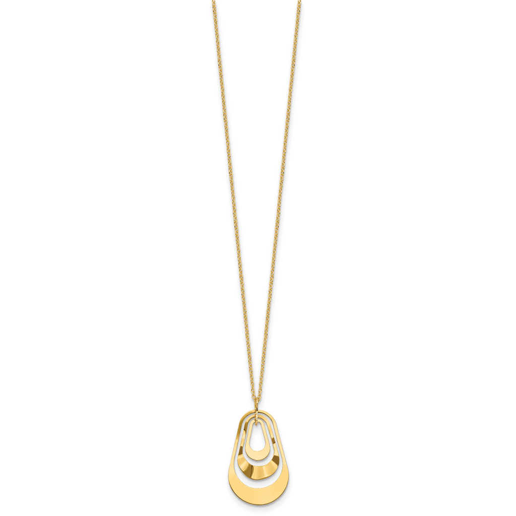 14K Polished with 2in. ext. Necklace