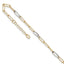 14K Two-tone Paperclip Link 9 inch Plus 1 inch Extender - Total 10 inch Anklet