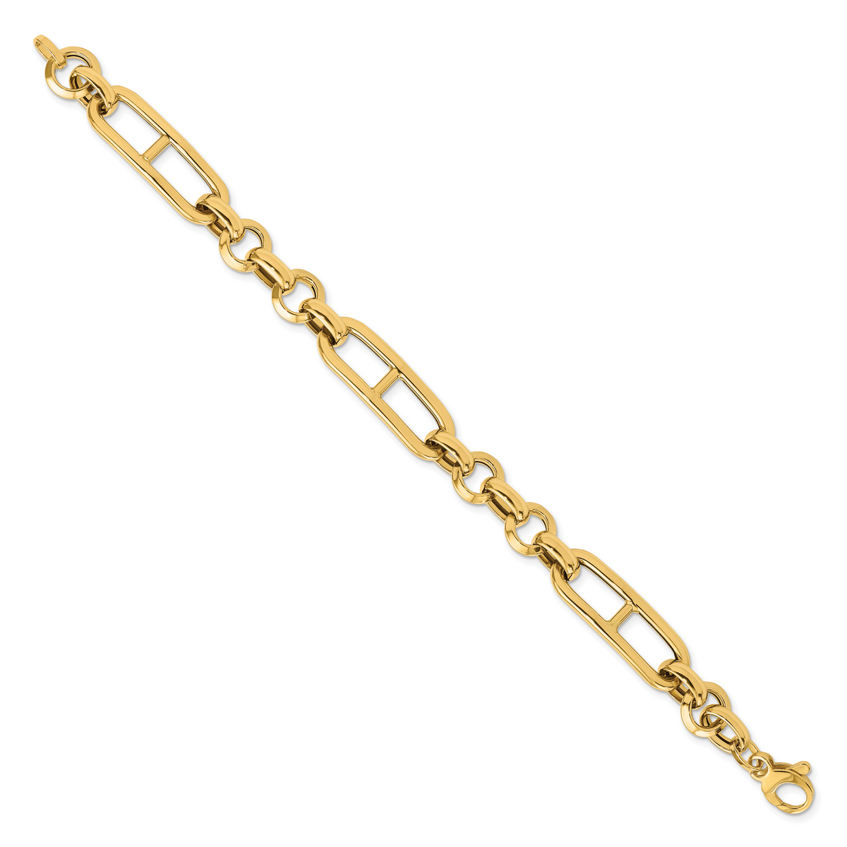 14K Polished Fancy Link Bracelet