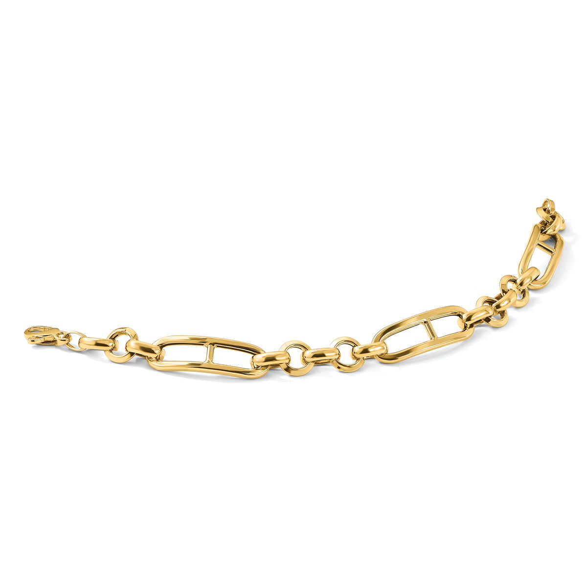 14K Polished Fancy Link Bracelet