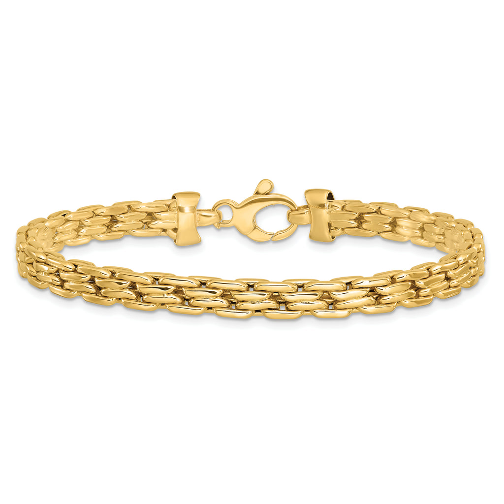 14K Polished Fancy Link Bracelet