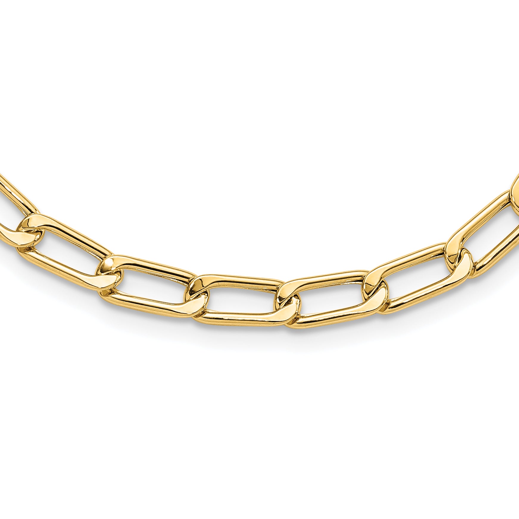 14K Polished Hollow Fancy Link Necklace Main image