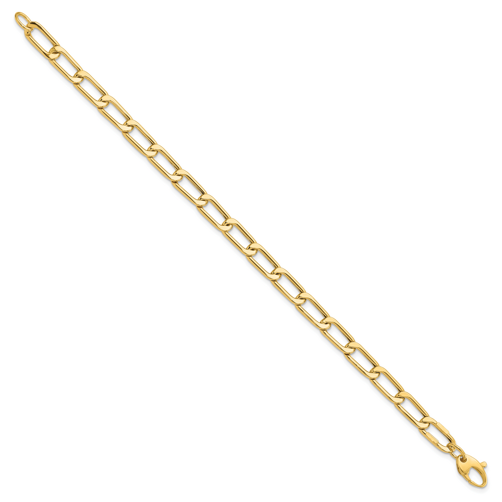 14K Polished Fancy Link Bracelet