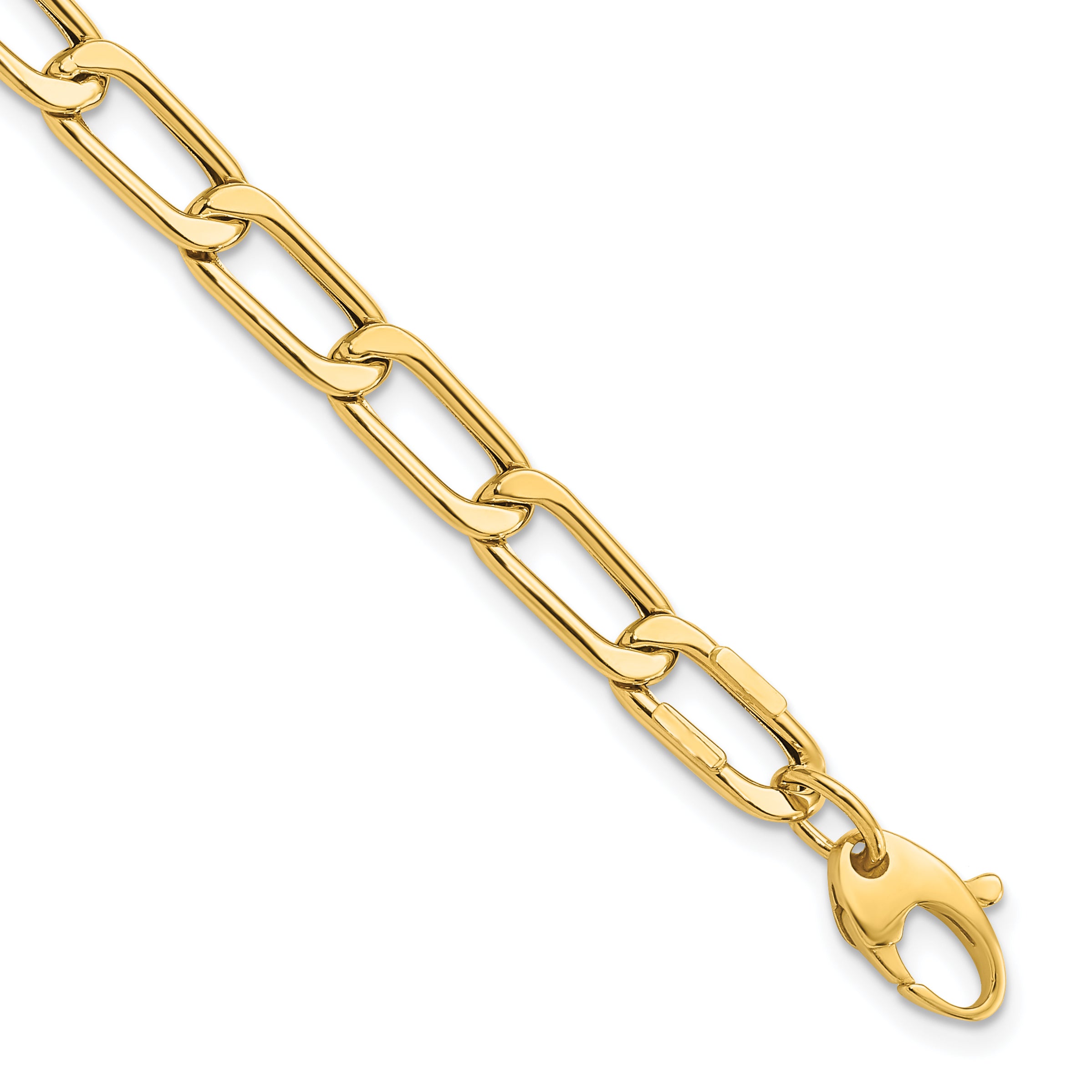 14K Polished Hollow Fancy Link Bracelet Main image