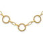 14K Dia-cut and Textured Circles Fancy Link with 1in. ext Necklace
