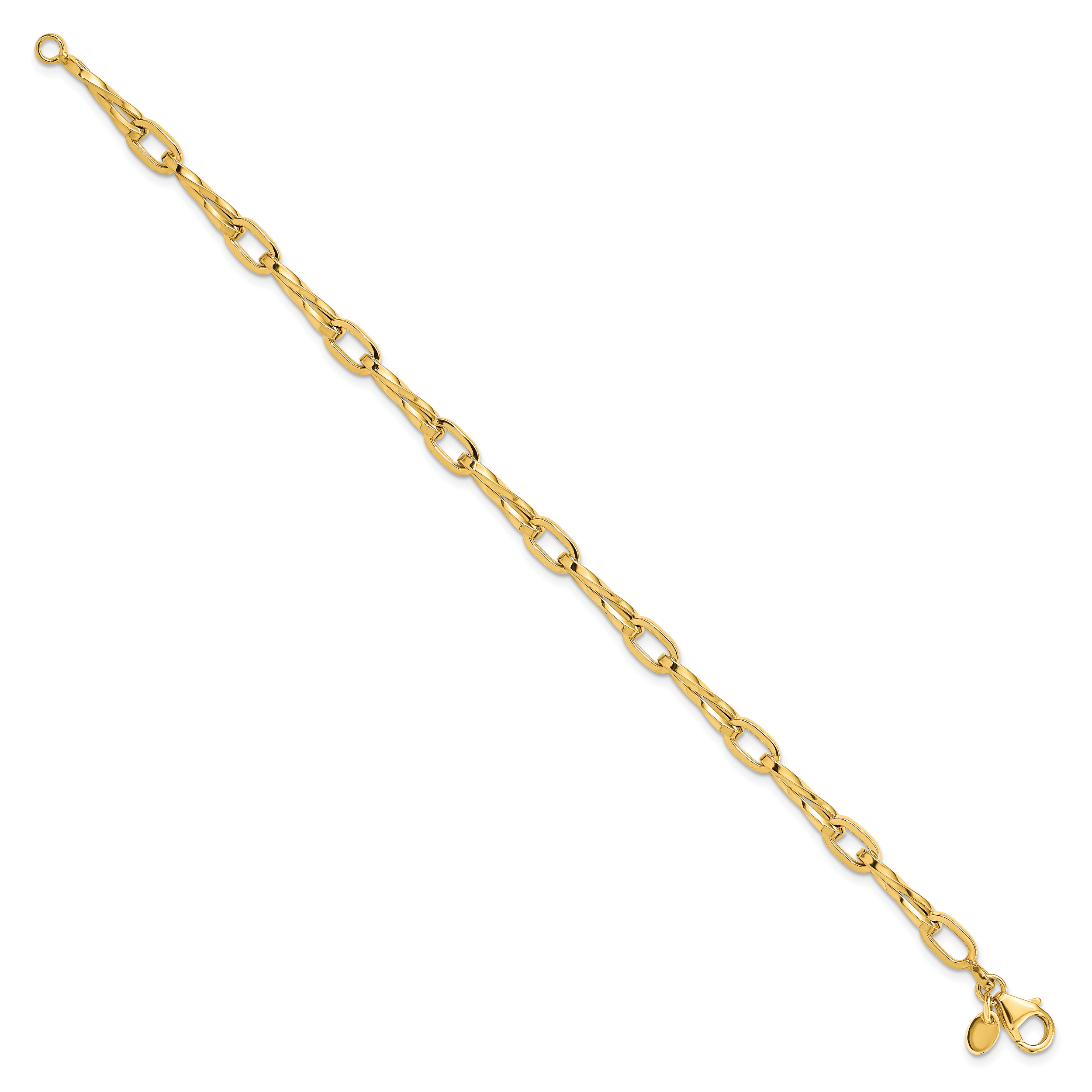 14K Polished Fancy Link Bracelet Secondary image