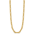 14K Polished and Textured Fancy Link Necklace