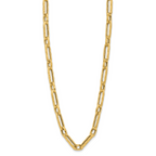 14K Polished and Textured Fancy Link Necklace