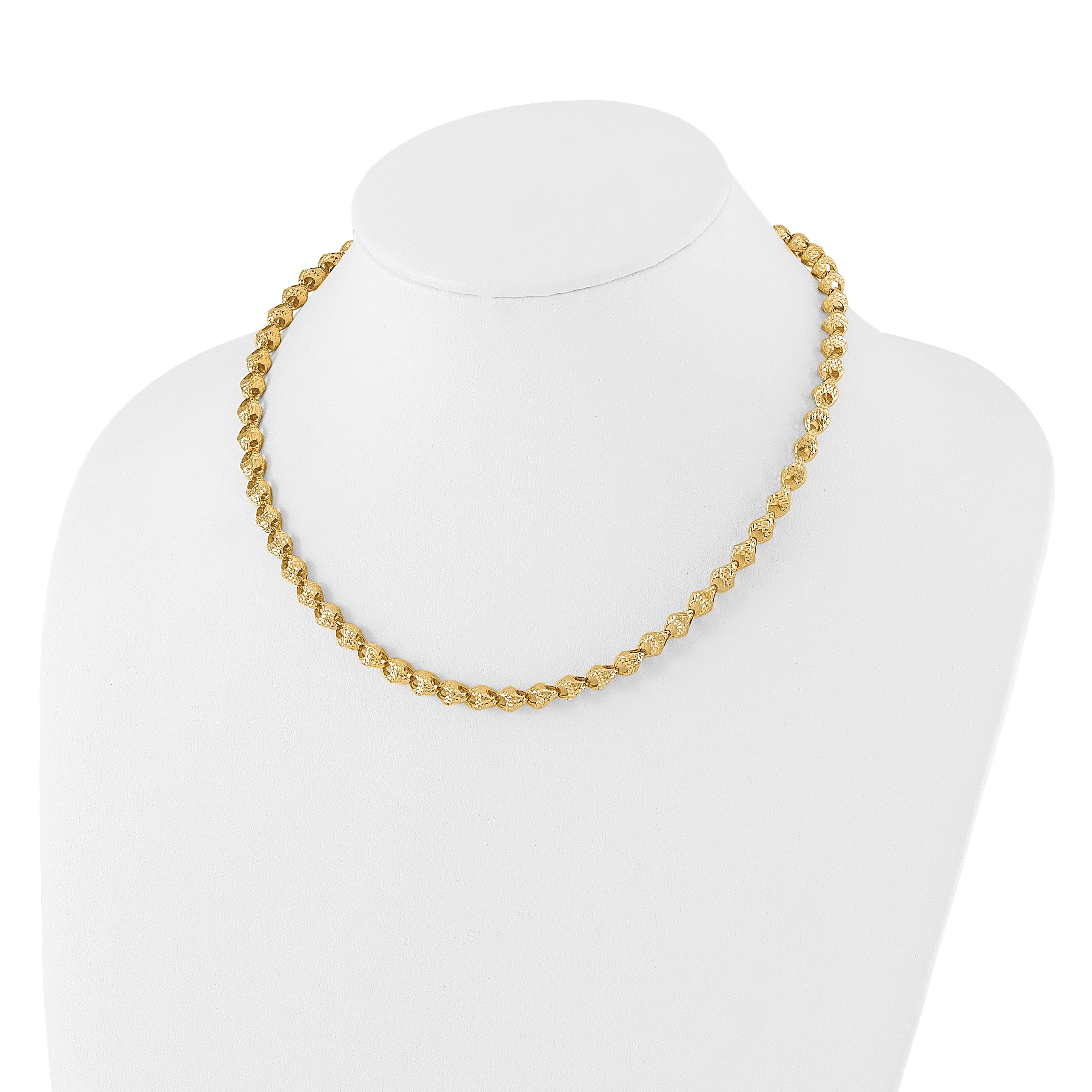 14K Diamond-cut Fancy Link Necklace Secondary image