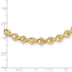 14K Diamond-cut Fancy Link Necklace