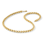 14K Diamond-cut Fancy Link Necklace