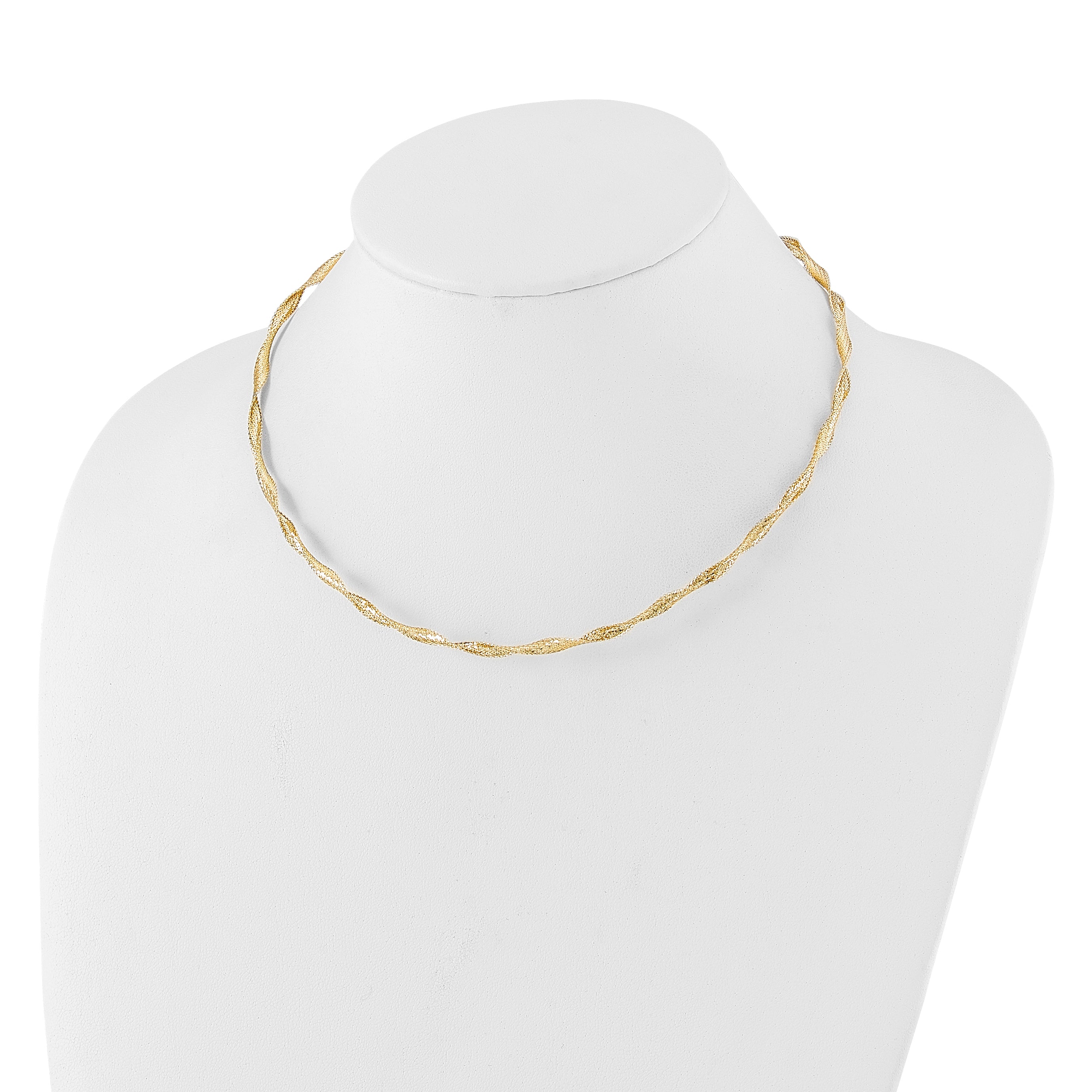 14K Polished Twisted Stretch Necklace Secondary image