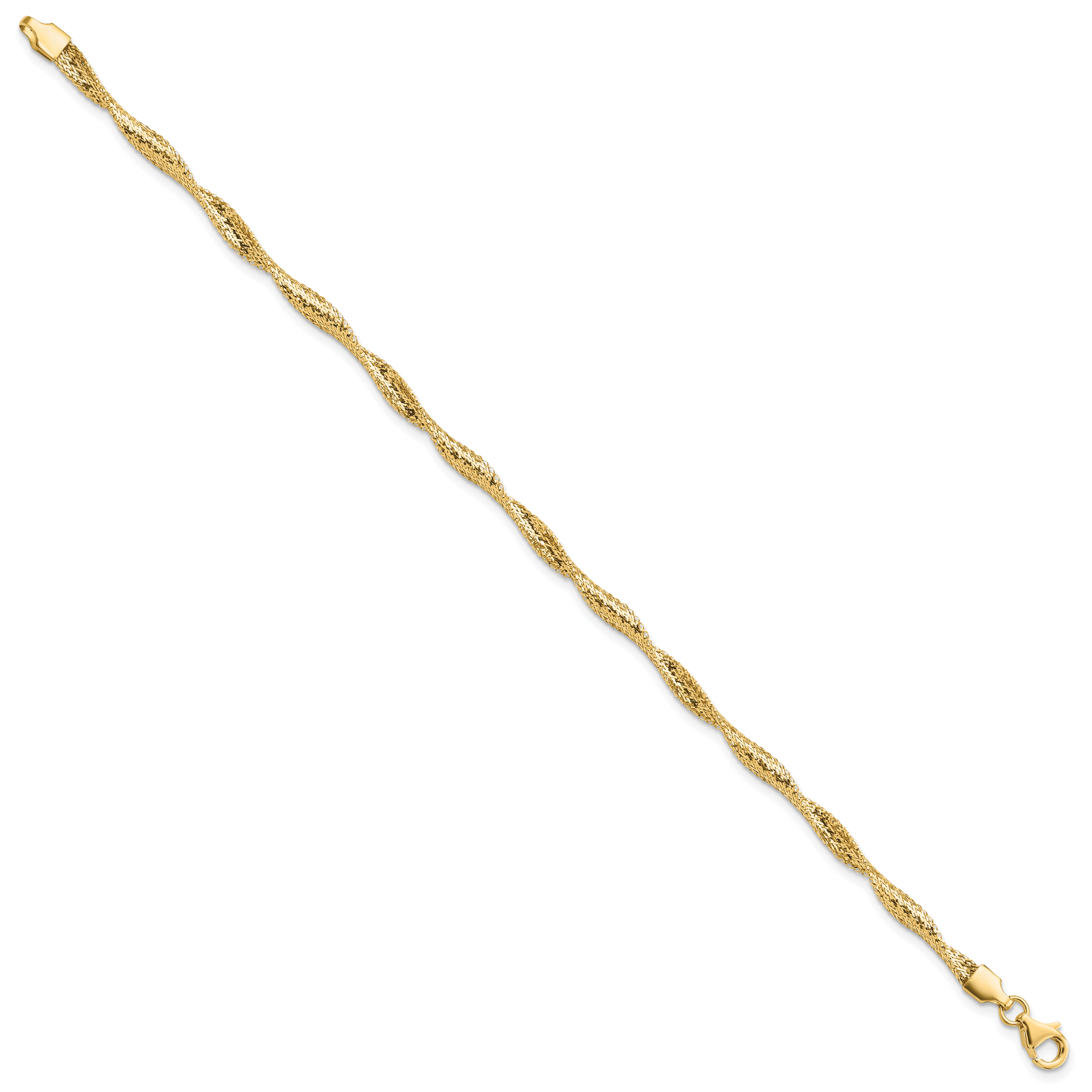14K Polished Twisted Stretch Bracelet Secondary image