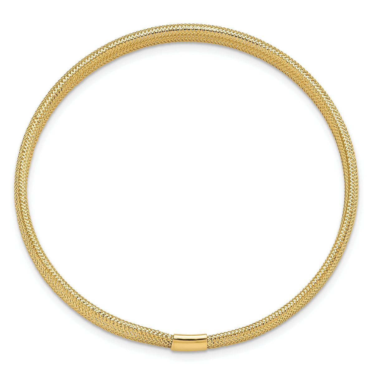 Single Band Mesh Bracelet in 14K Yellow Gold, Stretch - Sophia Jewelers