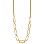 14K Polished Fancy Link Necklace