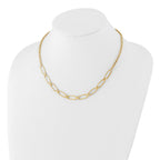 14K Polished Fancy Link Necklace