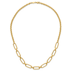 14K Polished Fancy Link Necklace