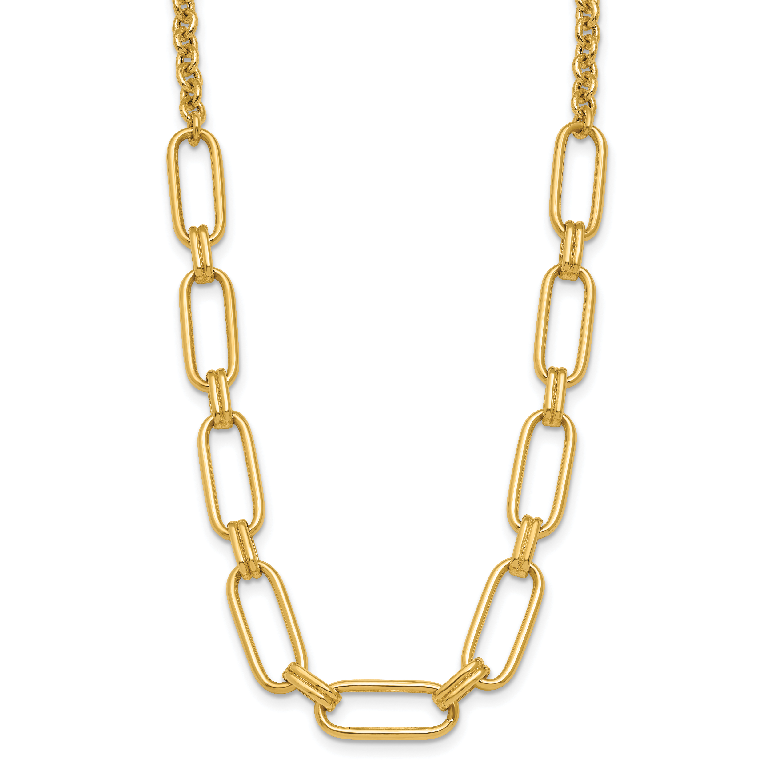 14K Polished Fancy Link Necklace Secondary image