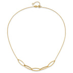 14K Polished Fancy Link 16.5in with 1in. Ext Necklace